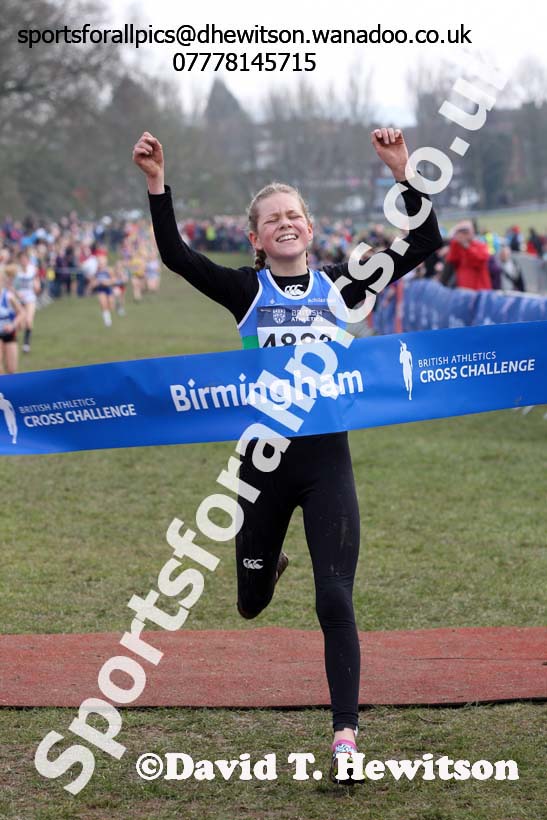 Girls under-13s 2016 Inter Counties Cross Country Champs. and Cross Challenge Final, Cofton Park, Birmingham. Photo: David T. Hewitson/Sports for All Pics